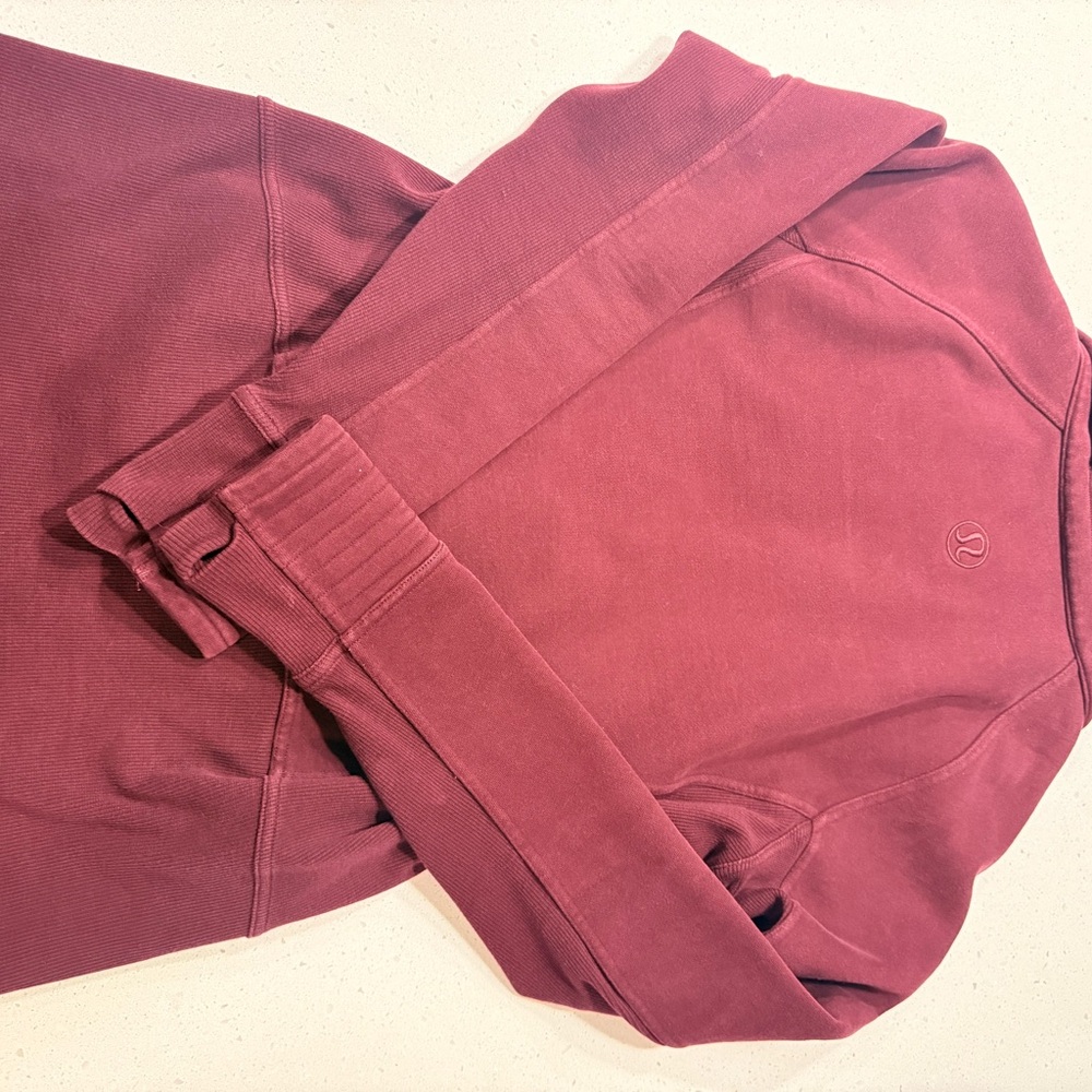 Lululemon Radiant Jacket II Garnet Maroon Red size 10 Athletic Jacket - Picture 8 of 9